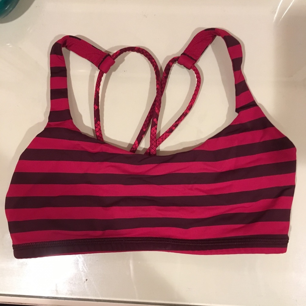 Lululemon red strappy sports bras